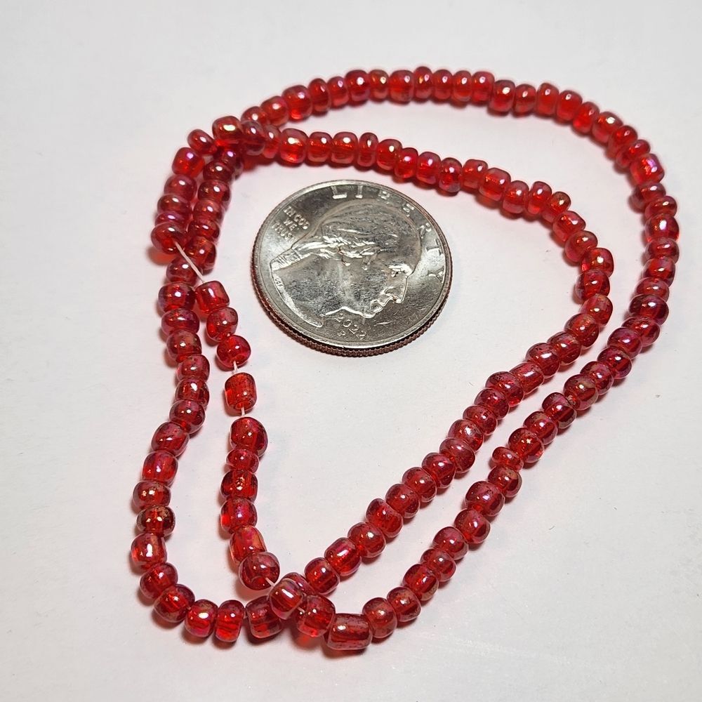 4/$10 Seed Bead 1 Single Strand Seed Beads Jewelry Making Supplies Crafts Sb95